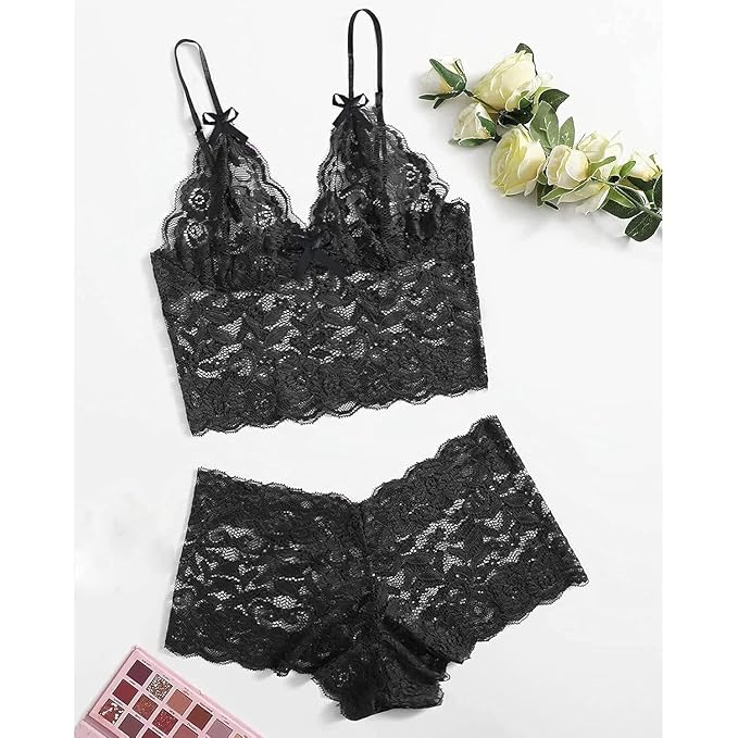 Babydoll Lingerie Night Short top Set